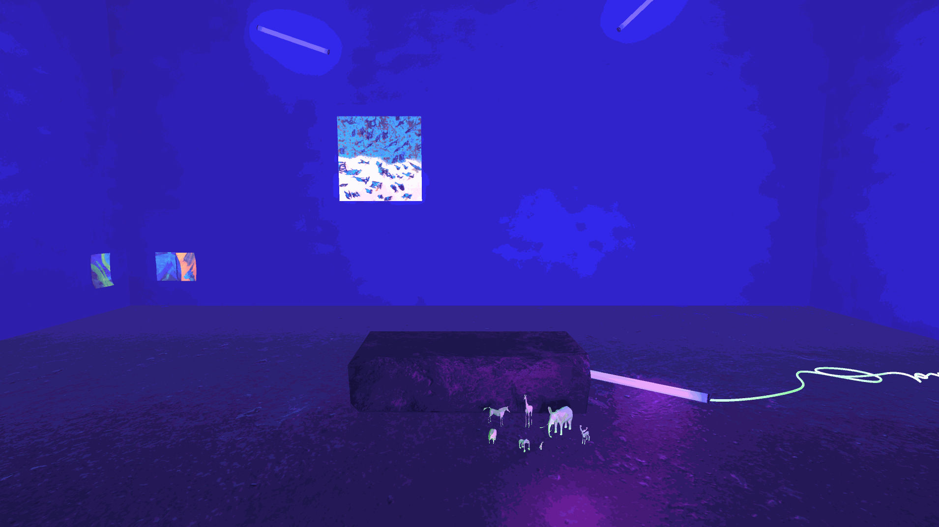 Virtual Reality ... sollte die Reise weitergehen, suchte man Neuseeland, in diesem fremden Gelände ..., (1980/2020) (Screenshot)