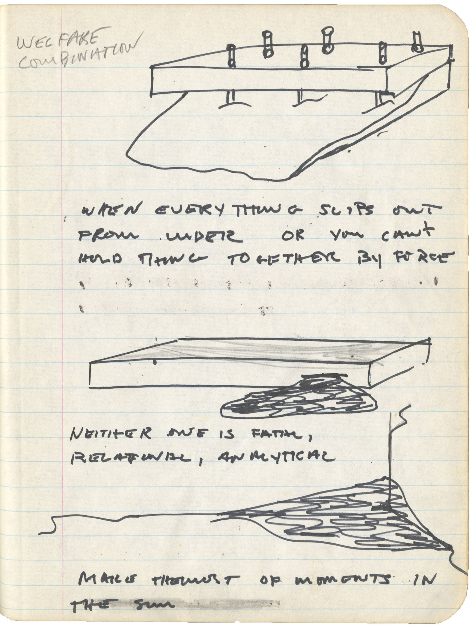 Notes from a sketchbook (1966-1968) | Photo: Archive Gary Kuehn