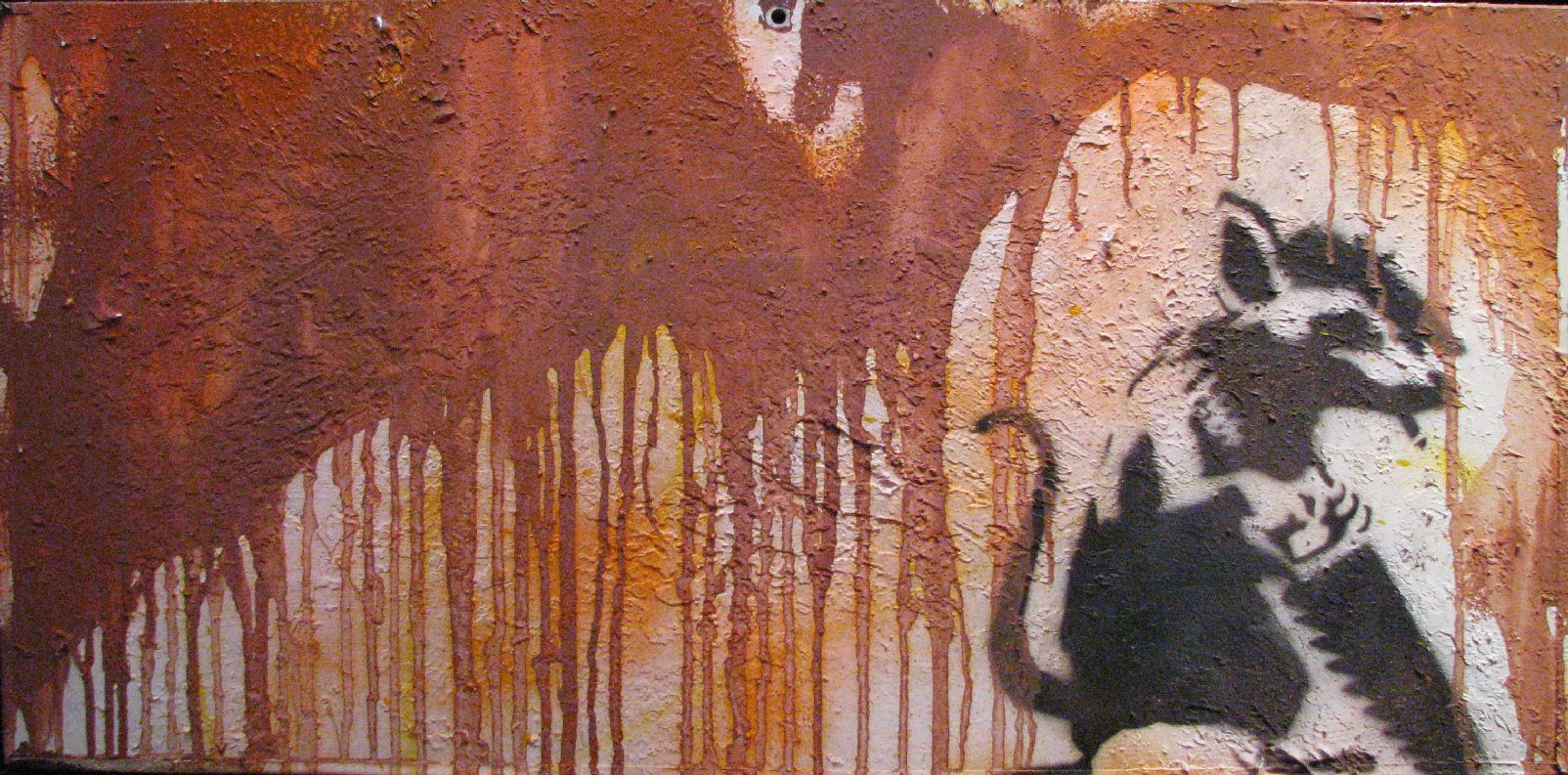 Banksy Rat With Saw, 2002