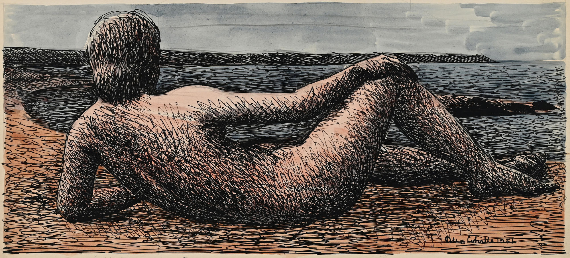 ALEX COLVILLE, Study for Coastal Figure, 1951