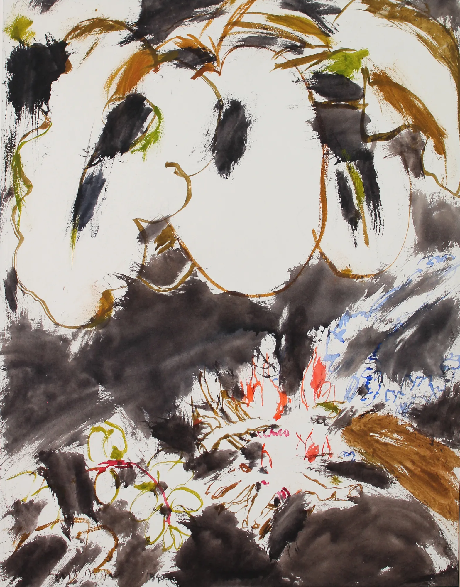 fire among weeds by david milne