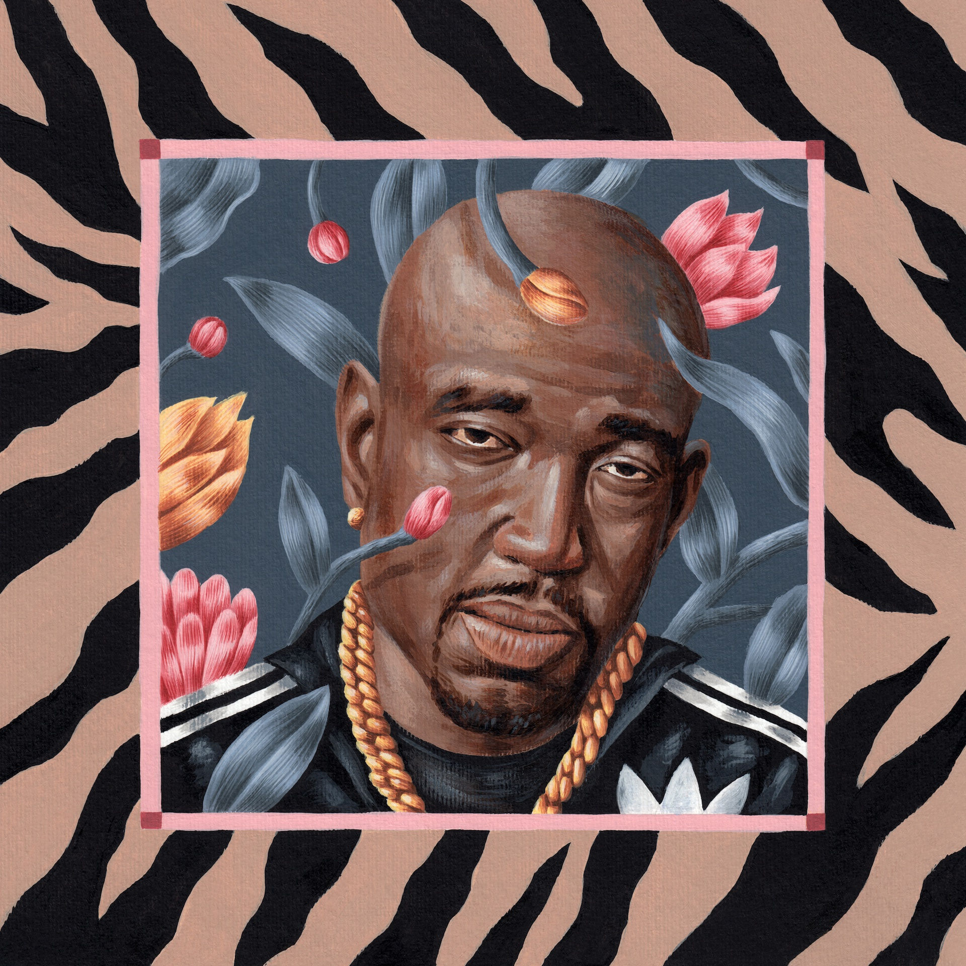 Freddie Gibbs, 2019, acrylic on paper, 30 x 30 cm, SOLD