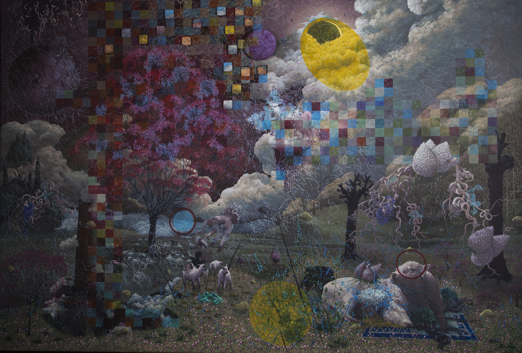 Michael Beirne Untitled Oil & mixed media on gesso panel 86 x 120 cm