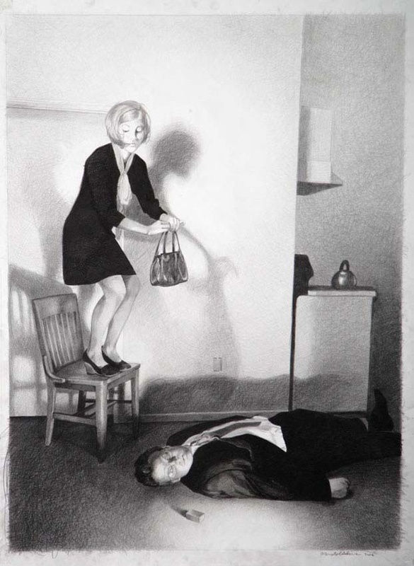 Mercedes Helnwein In a sentimental mood Pencil on paper 37 x 26