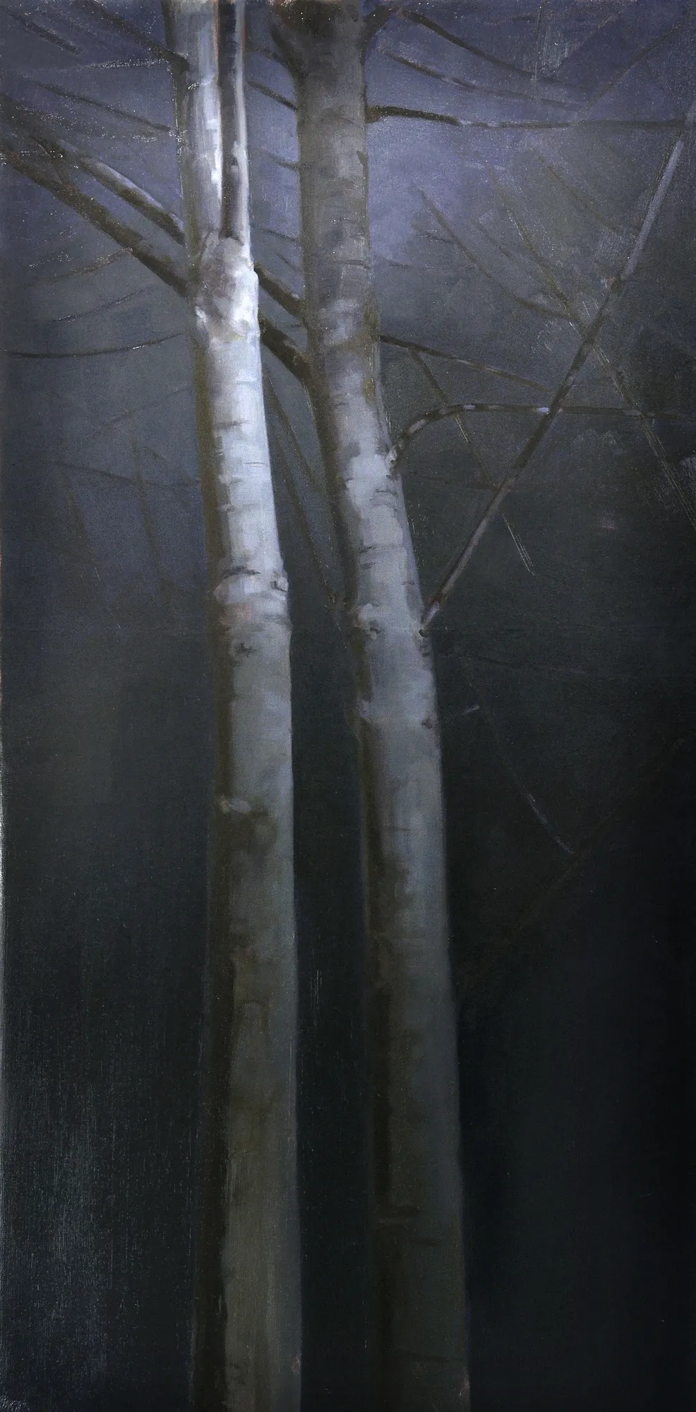Maeve McCarthy Towering trees, night Oil on canvas 120 x 60 cm