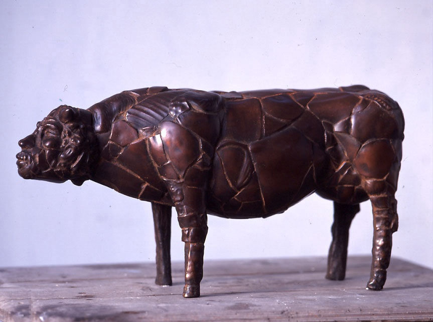 John Kindness Brown cow Bronze