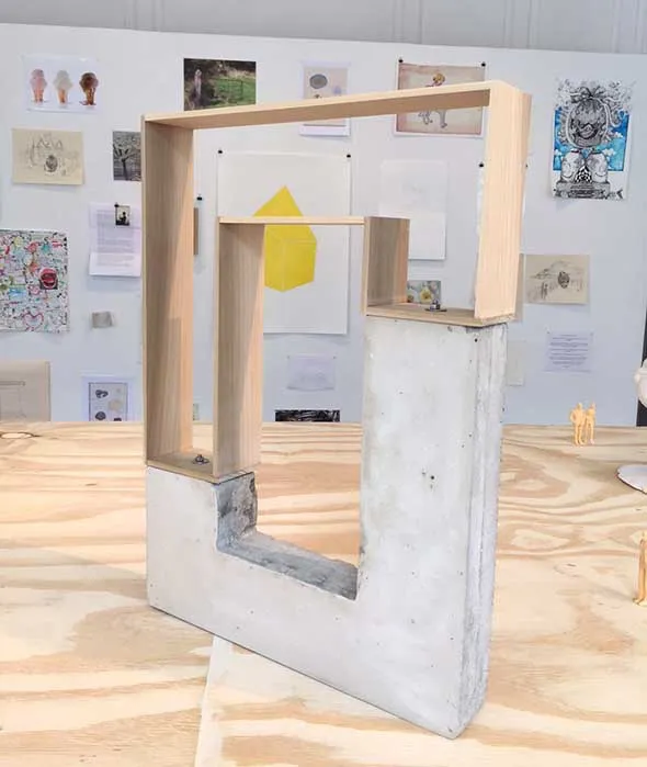 Adrian Duncan Monument to an improvisation Tulipwood & concrete