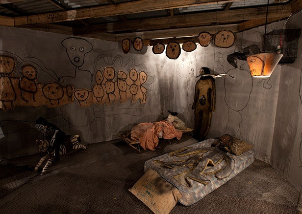 Roger Ballen, Asylum Series - Photographs, drawings, installation