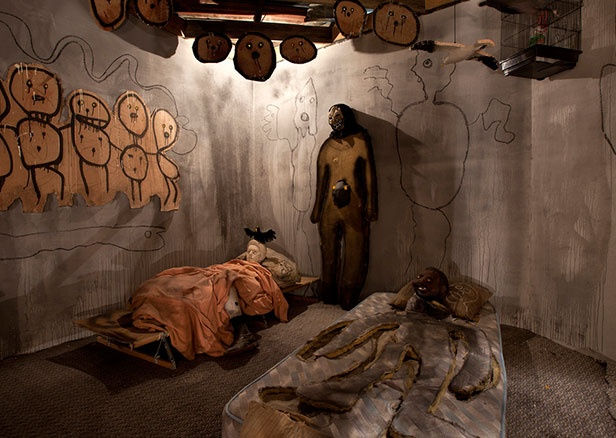 Roger Ballen, Asylum Series - Photographs, drawings, installation