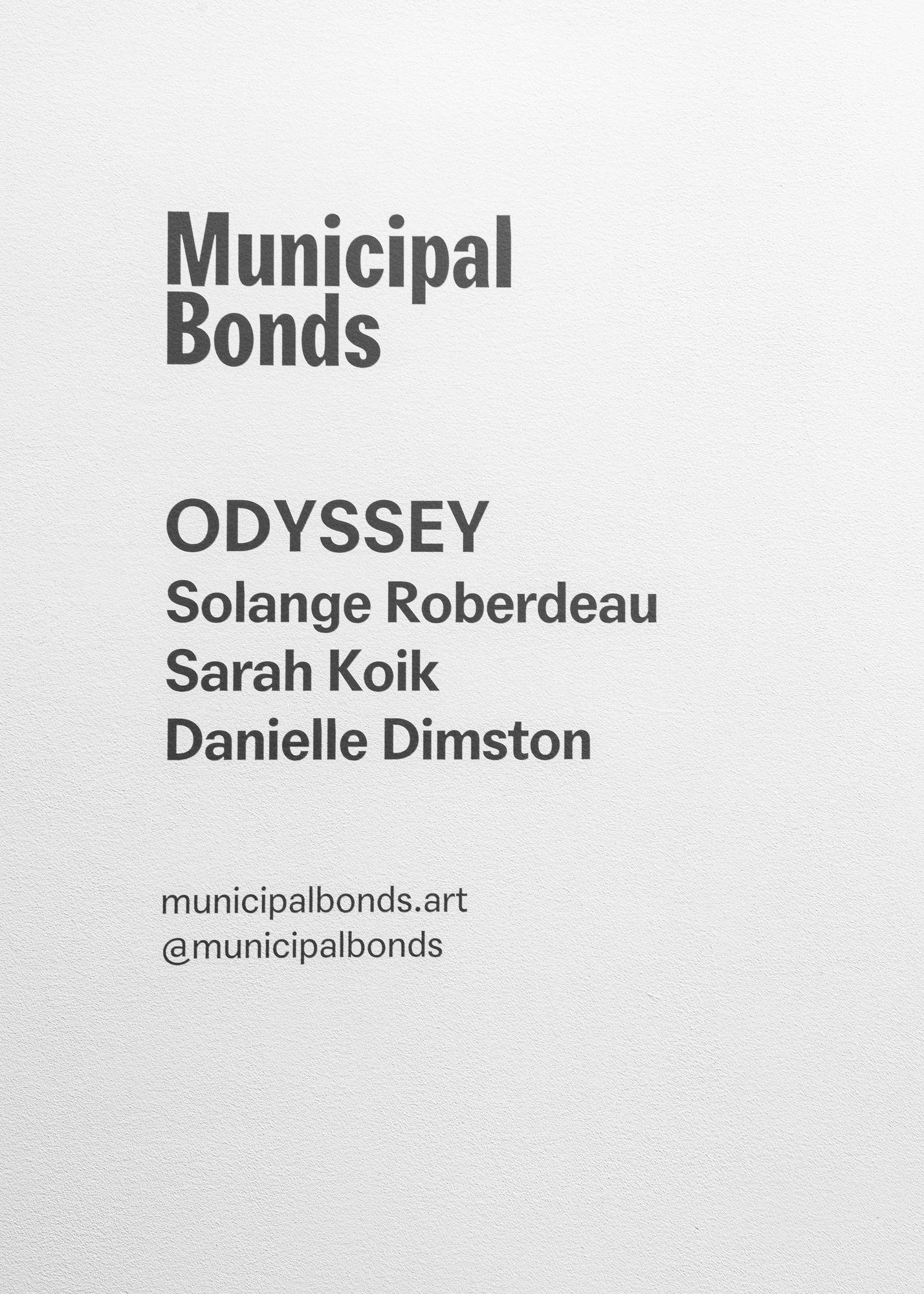 ODYSSEY: Solange Roberdeau, Sarah Koik, Danielle Dimston