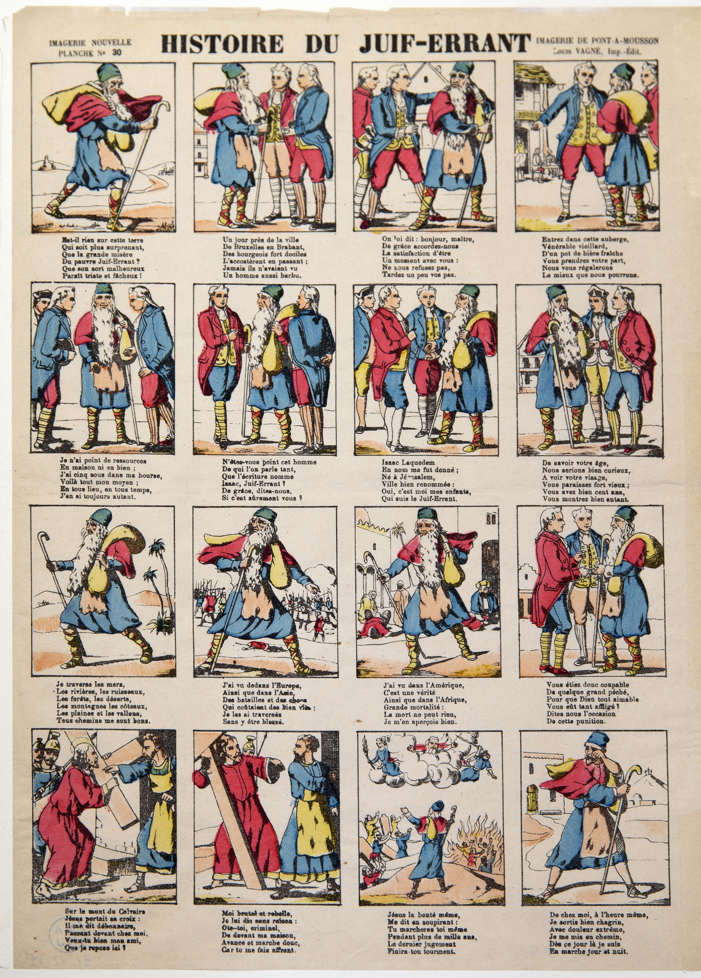 histoire du juif errant vers 1890 estampe musée d'art et d'histoire du judaïsme, Paris