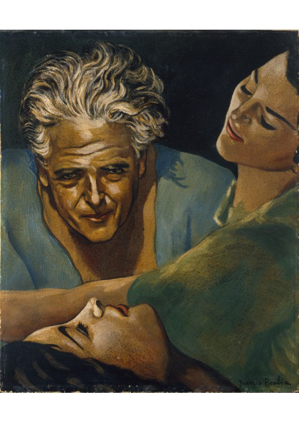 Francis PICABIA Autoportrait, 1940, Huile sur carton, 58 × 44 cm collection privée