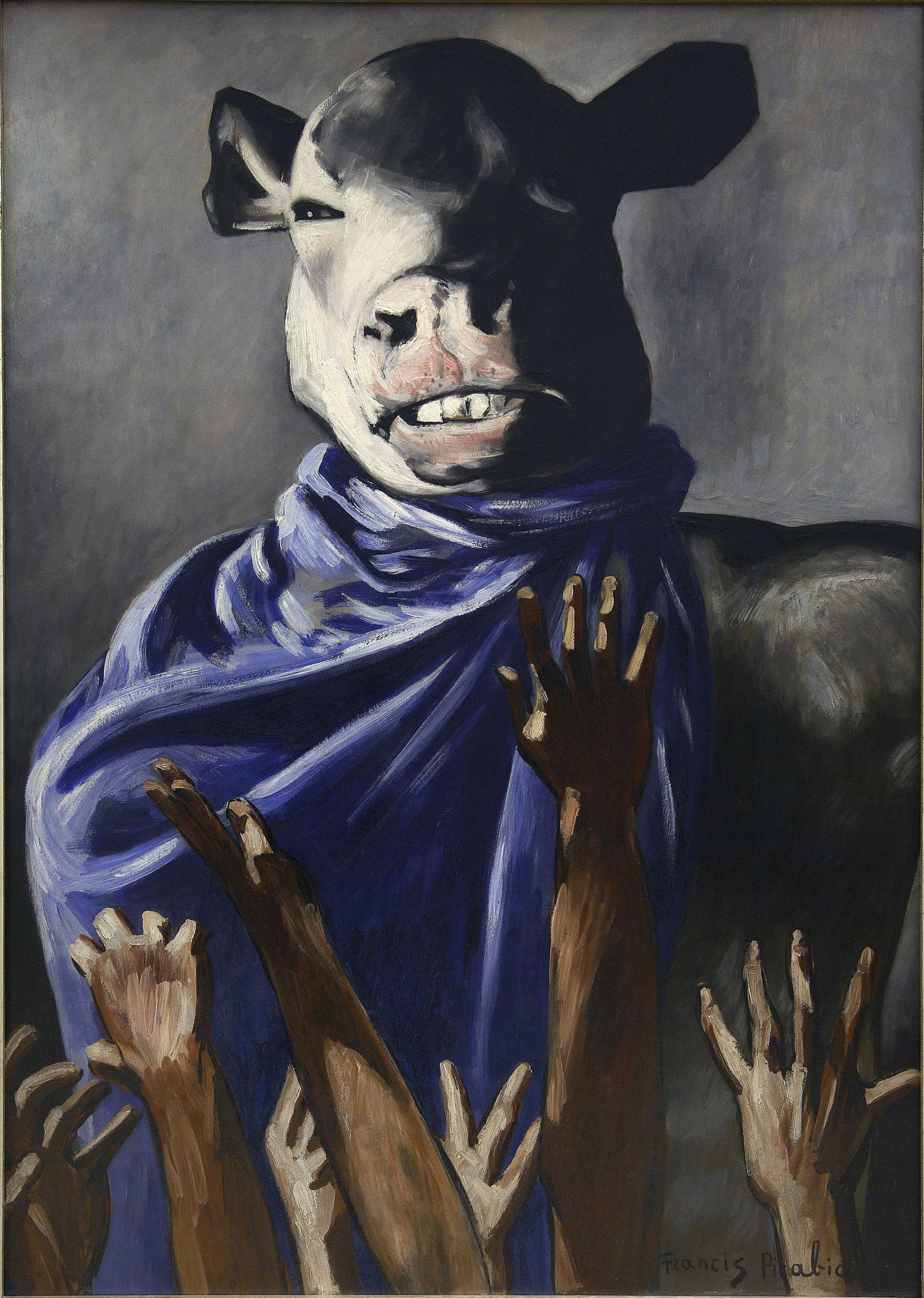 Francis PICABIA L’adoration du veau, 1941-1942, huile sur carton 106 × 76,2 cm collection centre pompidou