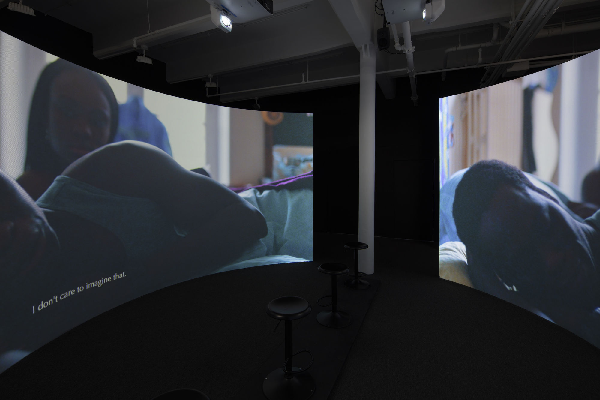 Installation view: Terence Nance, Univitellin, 2016.