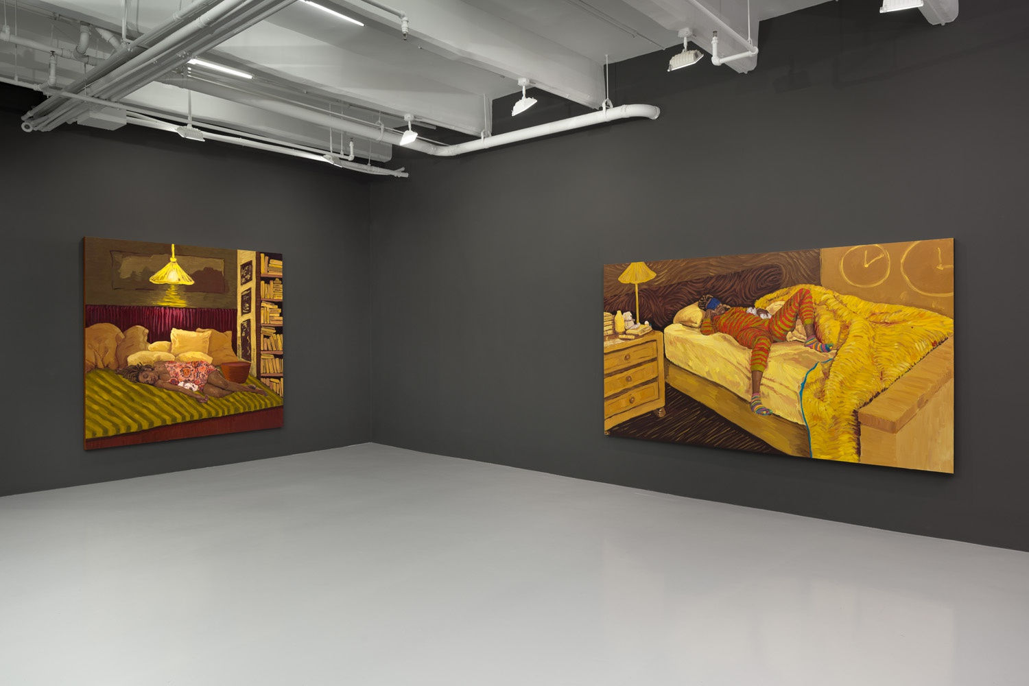 Installation View of Bedimmed Boundaries: Between Wakefulness and Sleep at Nicola Vassell Gallery. Photo: Lance Brewer
