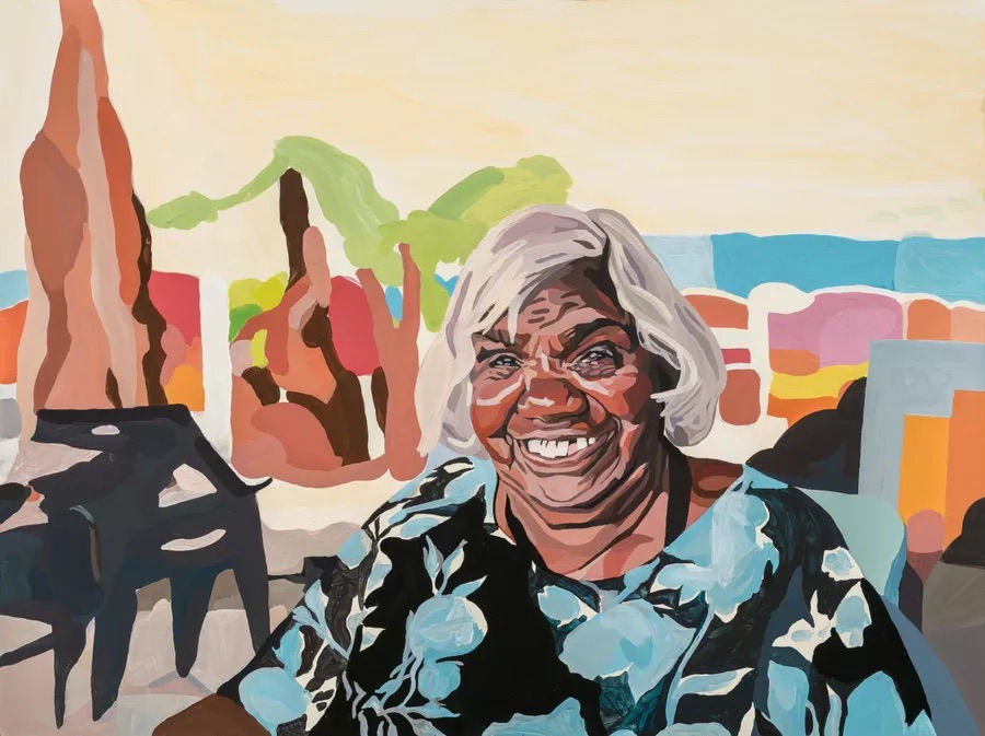 Thea Anamara Perkins Grace, 2019 synthetic polymer paint on clay board