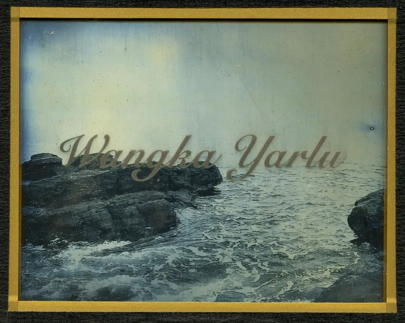 James Tylor We Call This Place (Wangka Yarlu), 2020 daguerreotype with engraved text 10 x 12.5 cm