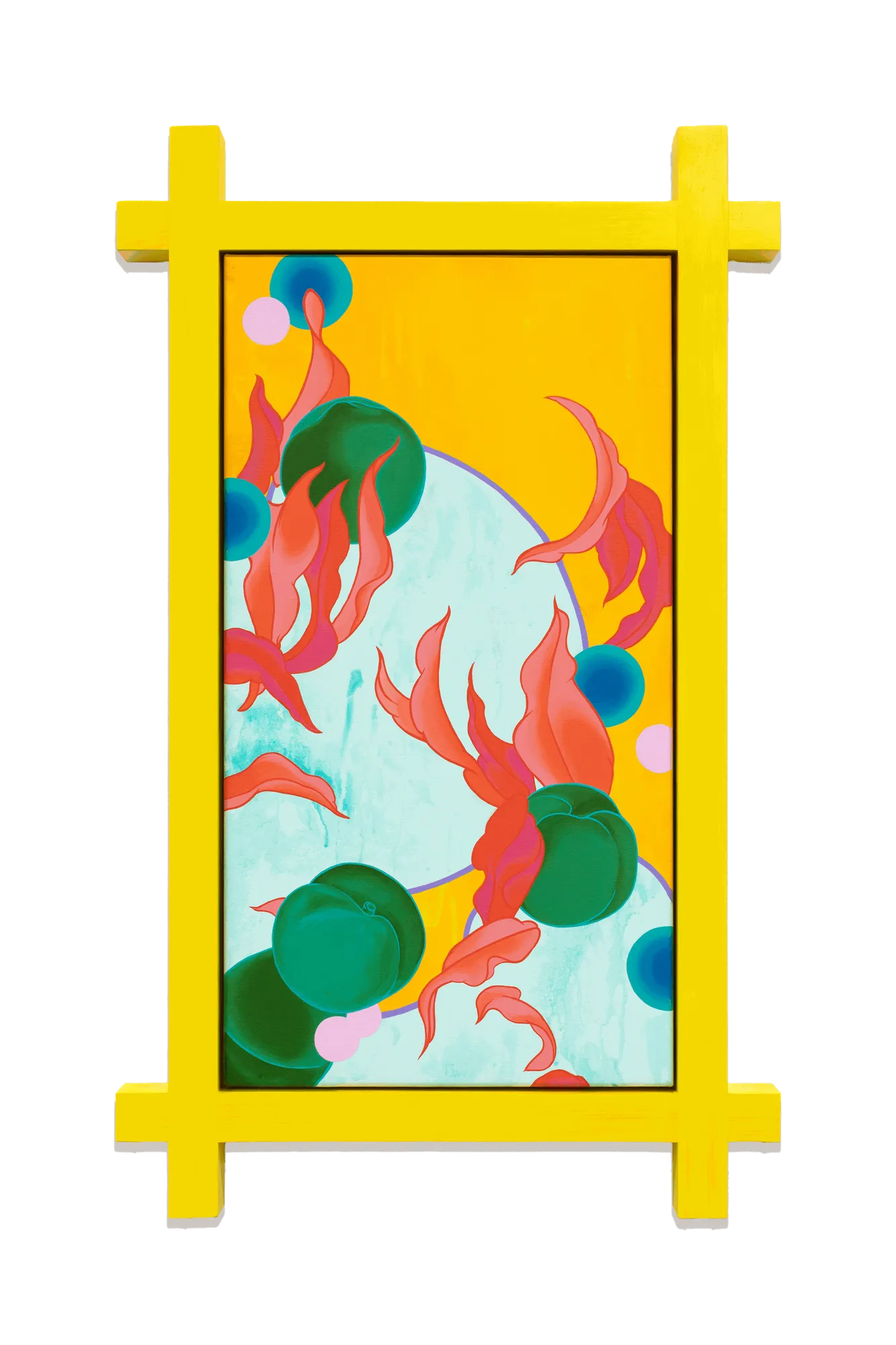 LOUISE ZHANG Ancestral Harmony (Peach), 2024 acrylic on linen 66 x 35 cm