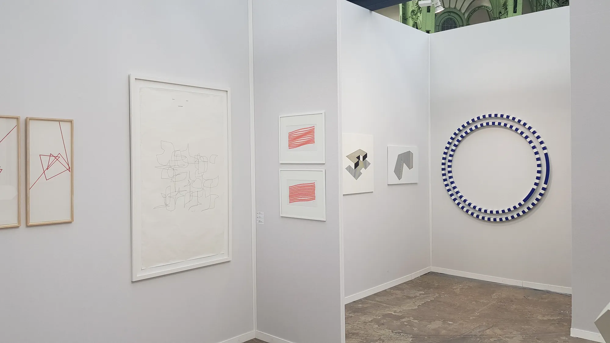 Gerhard Doehler, à Art Paris Art Fair - Stand Oniris 2020 (avec V. Molnar et O. Petiteau)