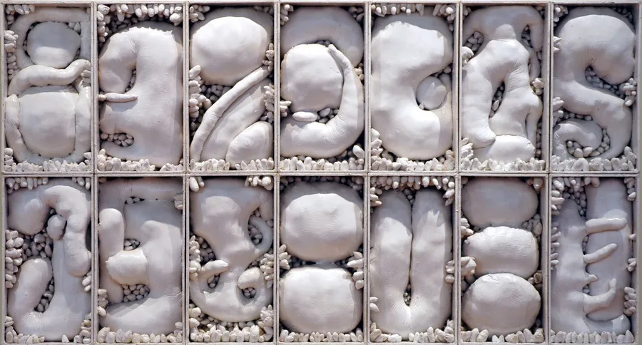 YAYOI KUSAMA Leftover Snow in the Dream 1982 Mixed media 179.3 x 332 x 22.3