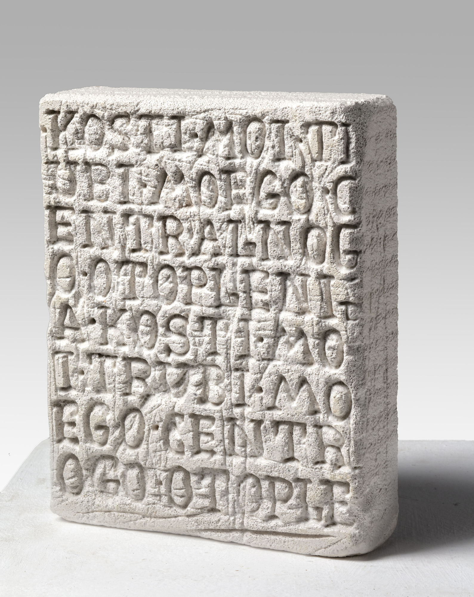 Kolya Sadovnik No. 4 from the series «Transliteration», 2025 aerated concrete, varnish 25 х 20 х 5 cm
