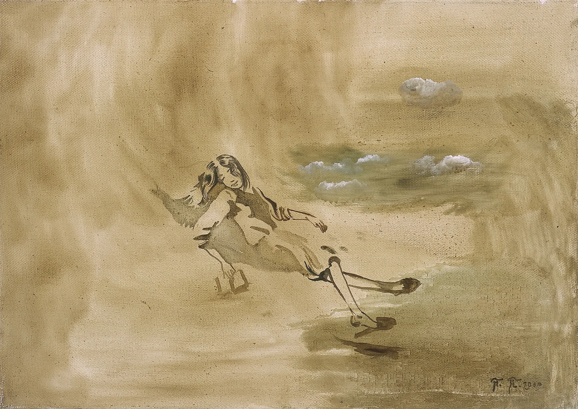 Pavel Pepperstein Sleeping girl with a book, 2000