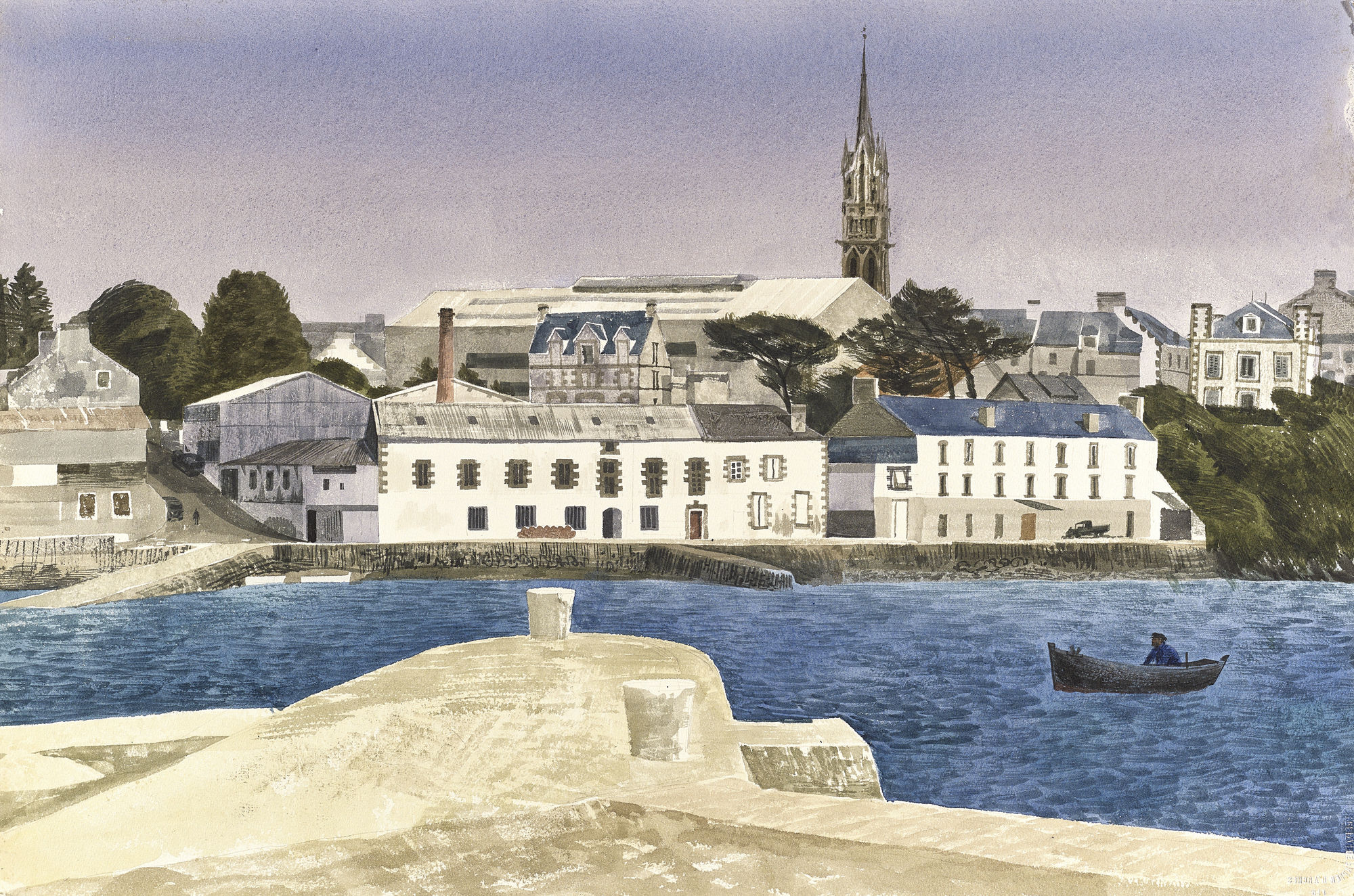 David Gentleman, Douarnenez from Tréboul, 1958-60