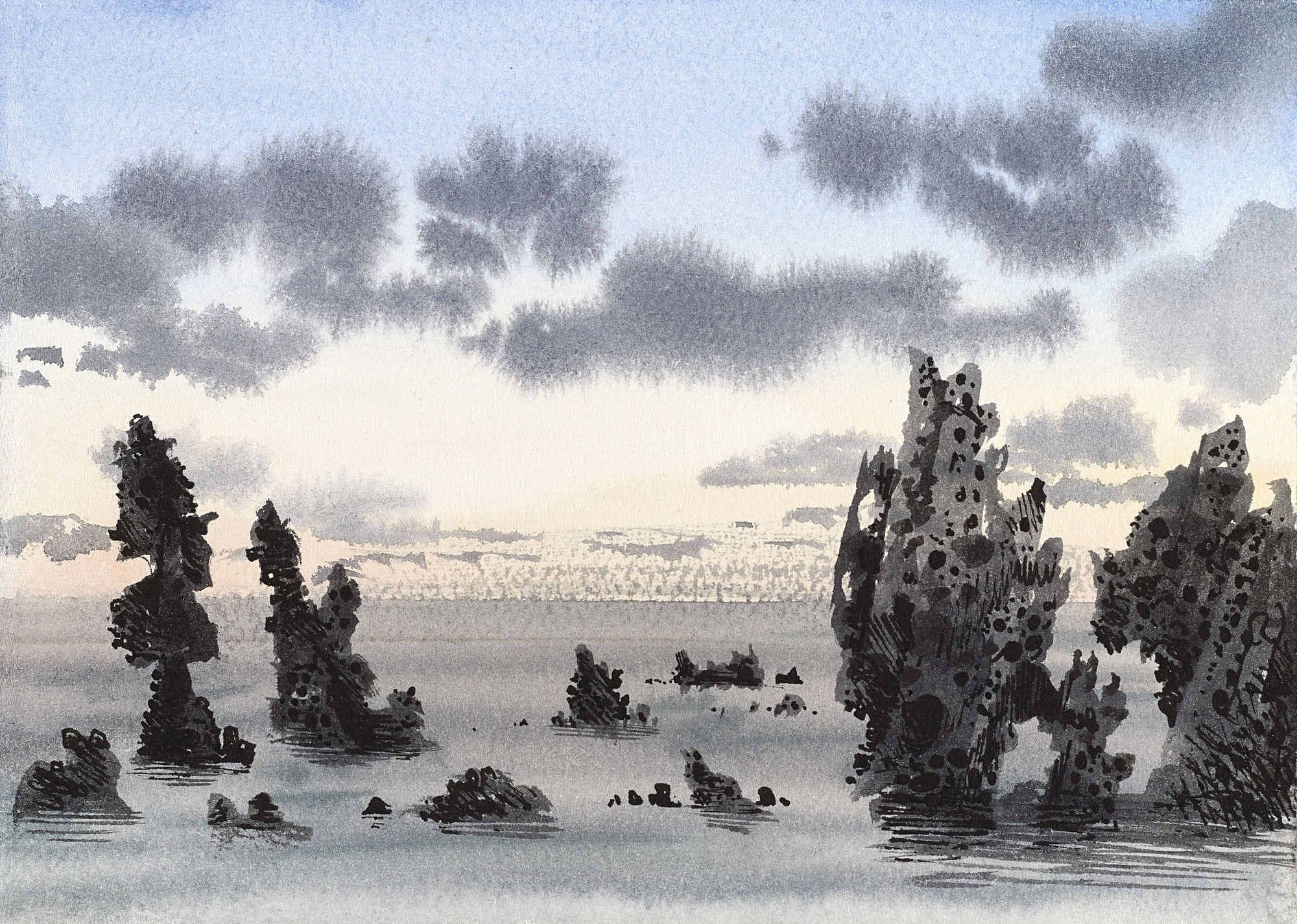 David Gentleman, Nauru: Anibare Bay, pinnacles, 1976