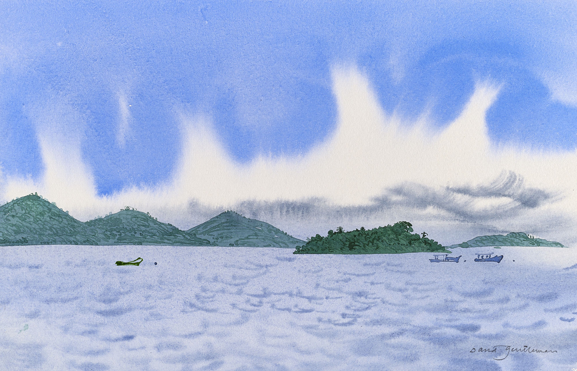 David Gentleman, Brazil: Paraty, island and hillsides, 2004