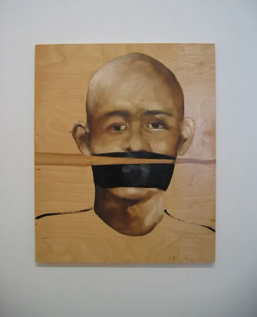 Attila Richard Lukacs, Speechless, oil on wood, 24 x 20 inches, 1997