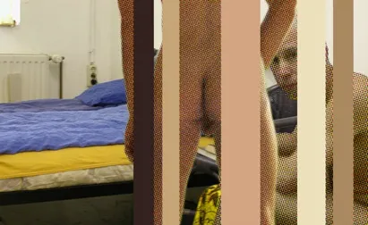 Johannes Zits, Self Portrait, peinture acrylique sur impression photographique, 18 X 30, 2002