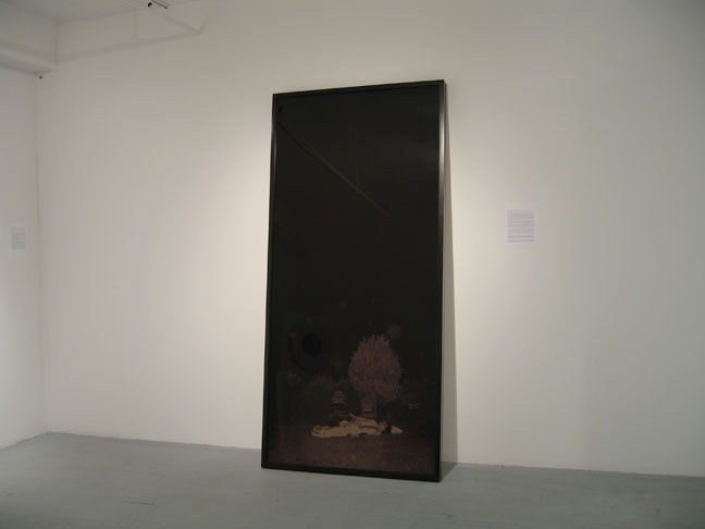 Michel de Broin + Ève K. Tremblay, Honeymoon CMR (smoke), 2003, Photographie couleur, 240cm x100cm, édition de 5