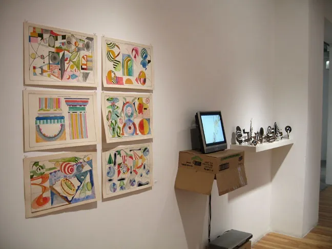 Adad Hannah, Sans titre 1-6, 2006, aquarelle sur papier ancien 30 x 46.5 cm each