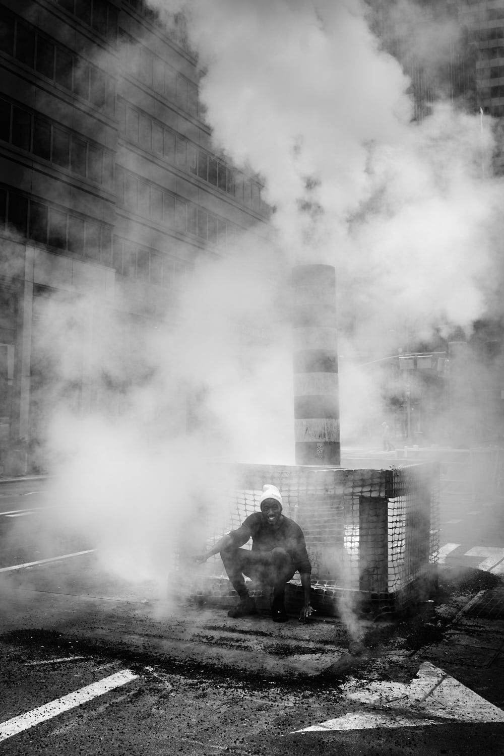 "SITTING IN THE STEAM, MADISON AVENUE" NEW YORK CITY 2021 Picture by Phil Penman