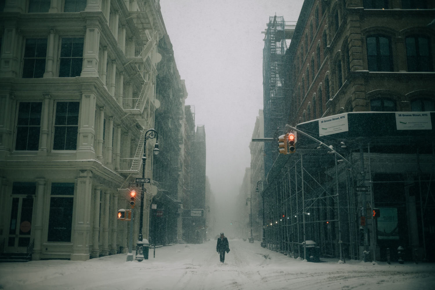 "SOHO SNOWSTORM " NEW YORK CITY 2021 Picture by Phil Penman