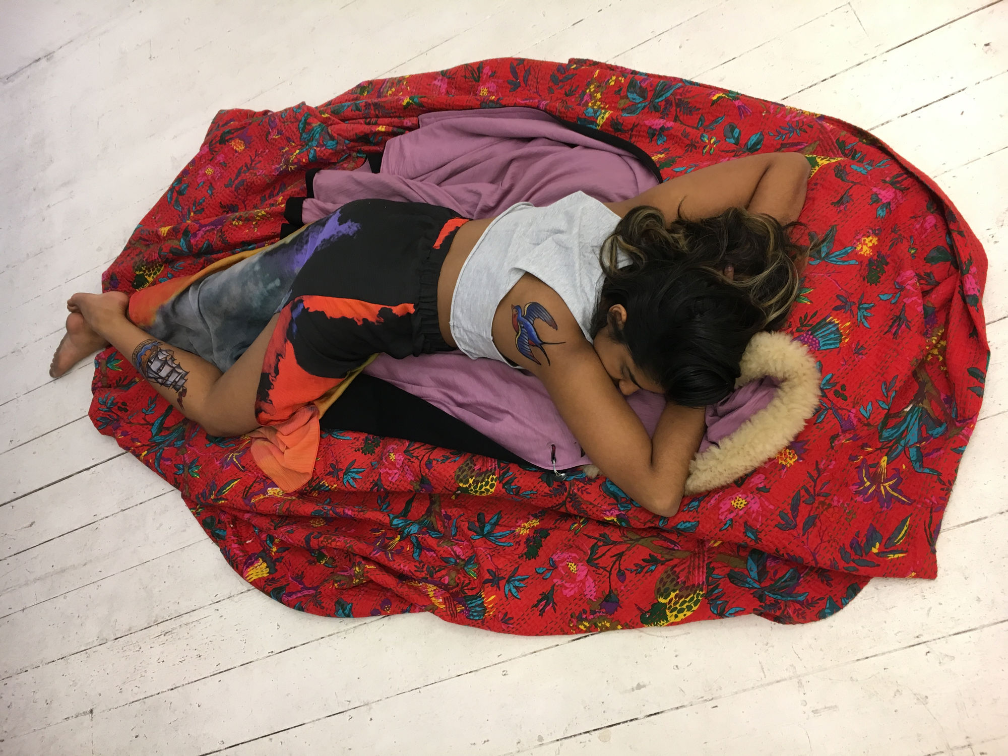 Michelle Williams Gemaker, 2017, Violet culbo, stowaway. Performed by Ananya Jaidew, make-up Helena Jopling