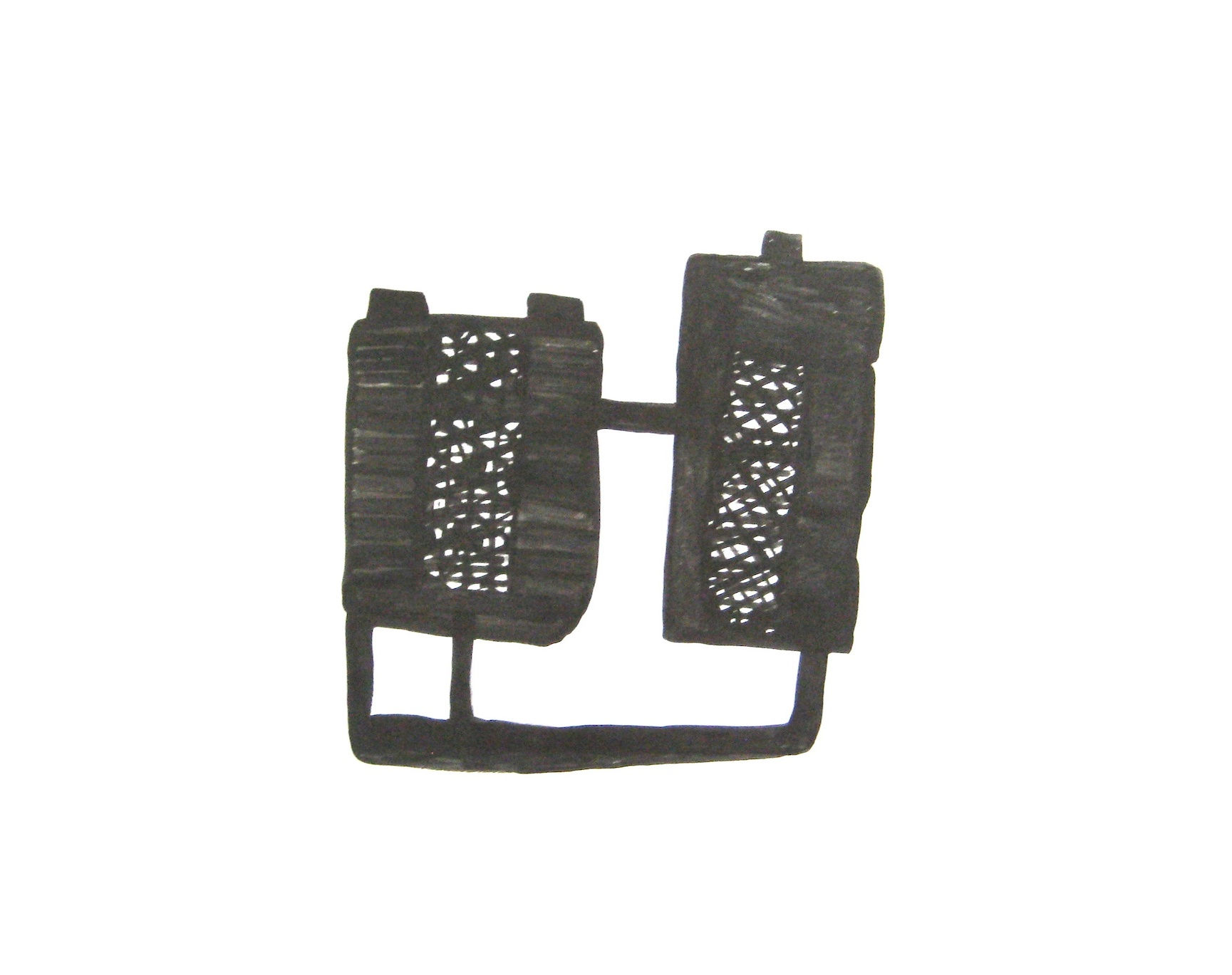 Susan Hefuna Wire 2018 Ink on Tracing Paper 48 x 61 cm