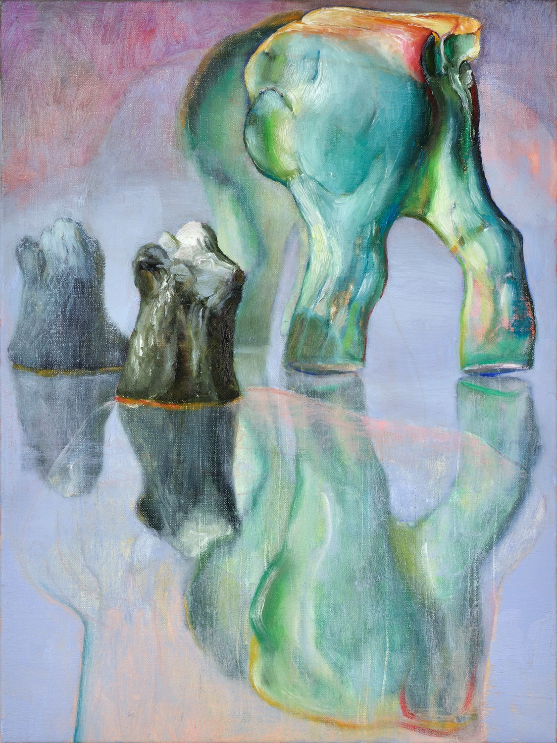 Silver Ovals 2021 Oil on canvas 40 x 30 cm