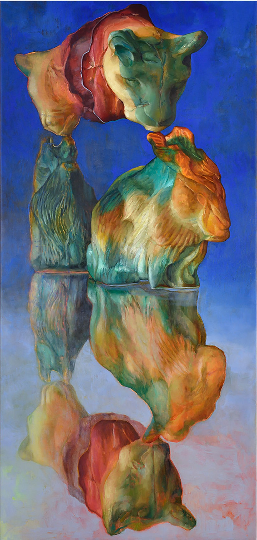 Warm Blooded 2021 Oil on canvas 190 x 90 cm