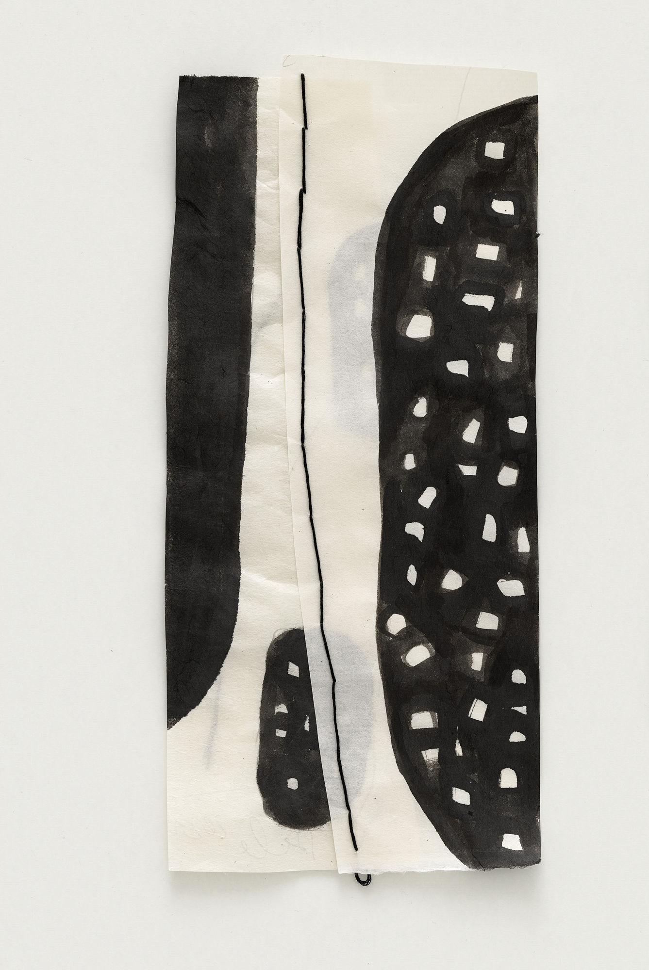 Susan Hefuna Landscapes 2021 Paper, Ink, Stitching 33 x 20 cm