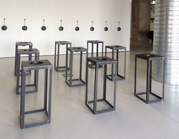 Osman Dinç Billions of Atoms 2011 Steel 40 x 40 x 90 cm (9 pieces)