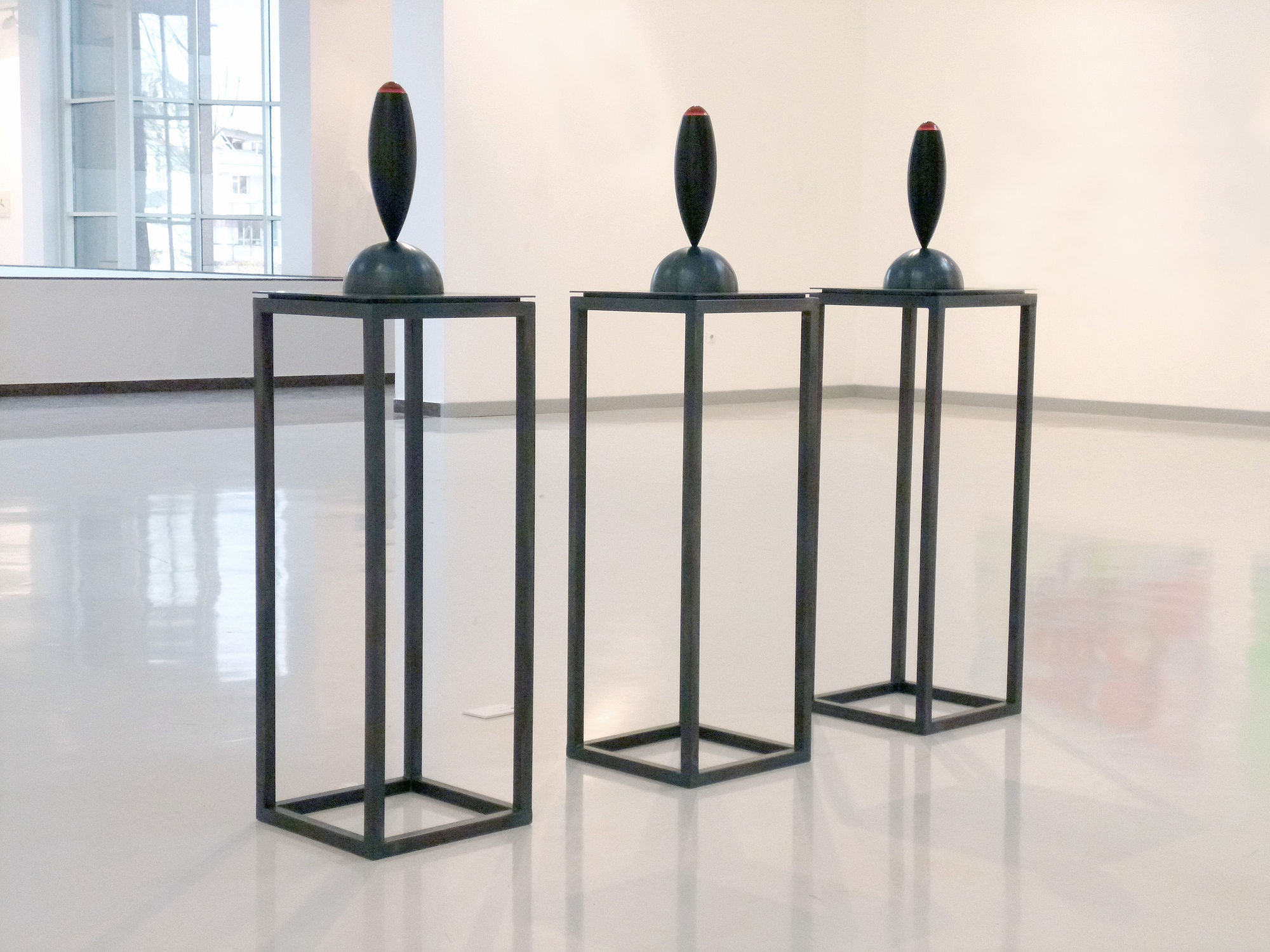 Osman Dinç Overhead Black Hole 2012 Steel and glass 140 x 50 x 50 cm / each