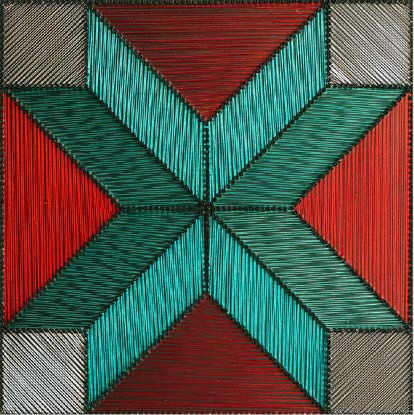 Gulay Semercioglu Mediterranean 2019 Silver industrial wire, screws 30 x 30 cm (Individual tile)