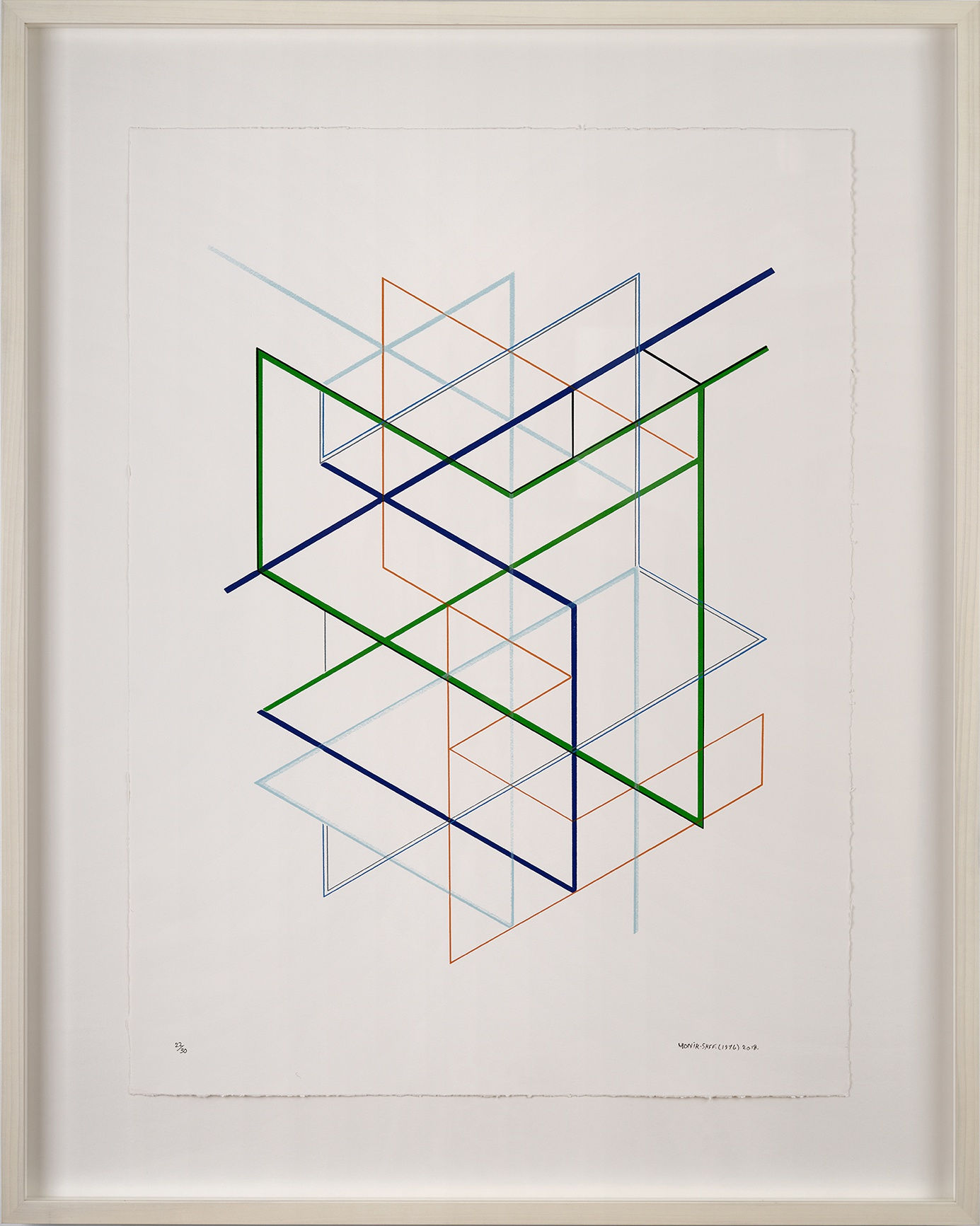 Monir Farmanfarmaian Untitled 2018 Silkscreen print on paper Edition 22 / 30 102 x 81 cm framed