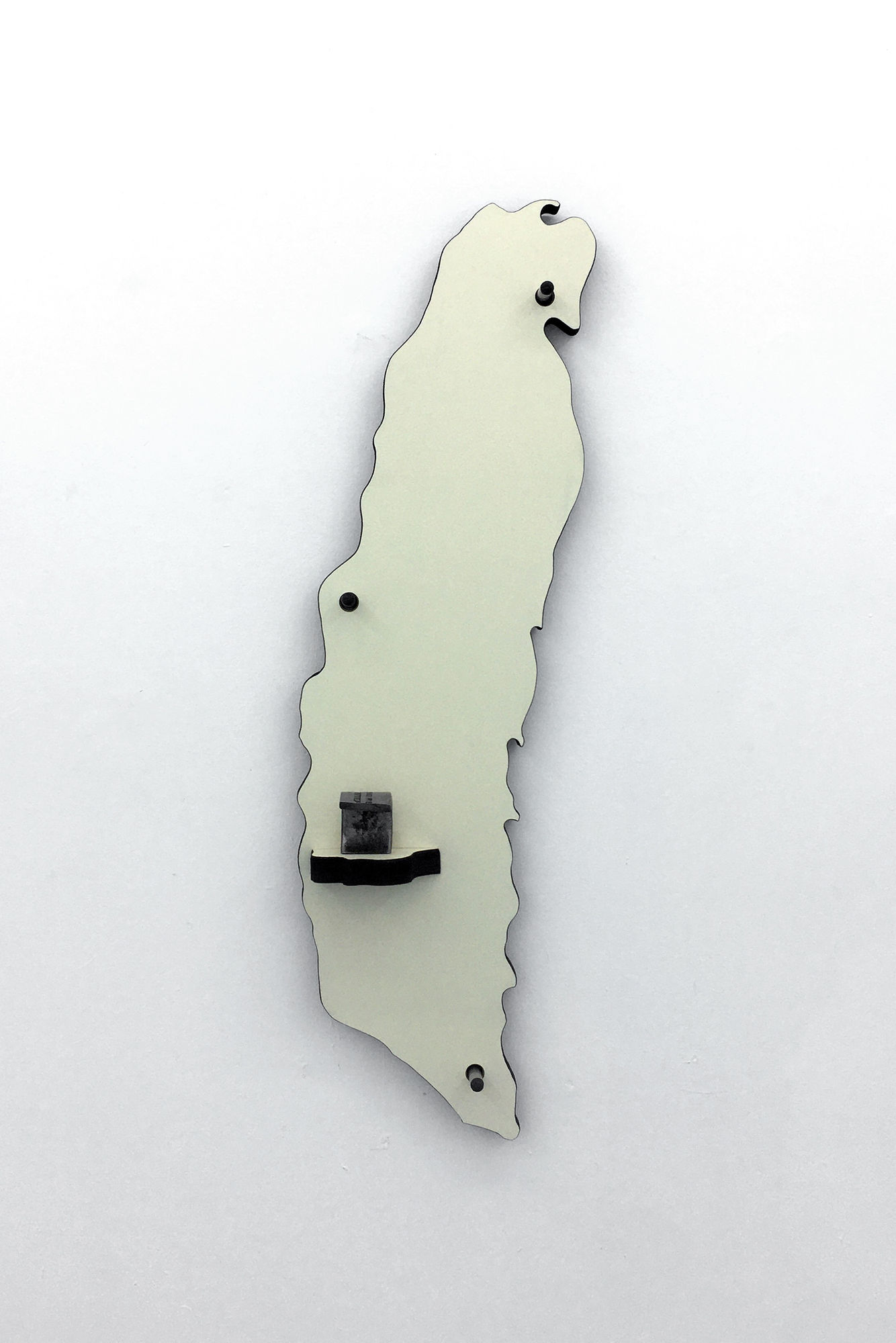 Matt AGER, CADENCE WRECK, 2020, FORMICA, PLYWOOD DOORSTOPS, STEEL 107 X 33 X 13CM