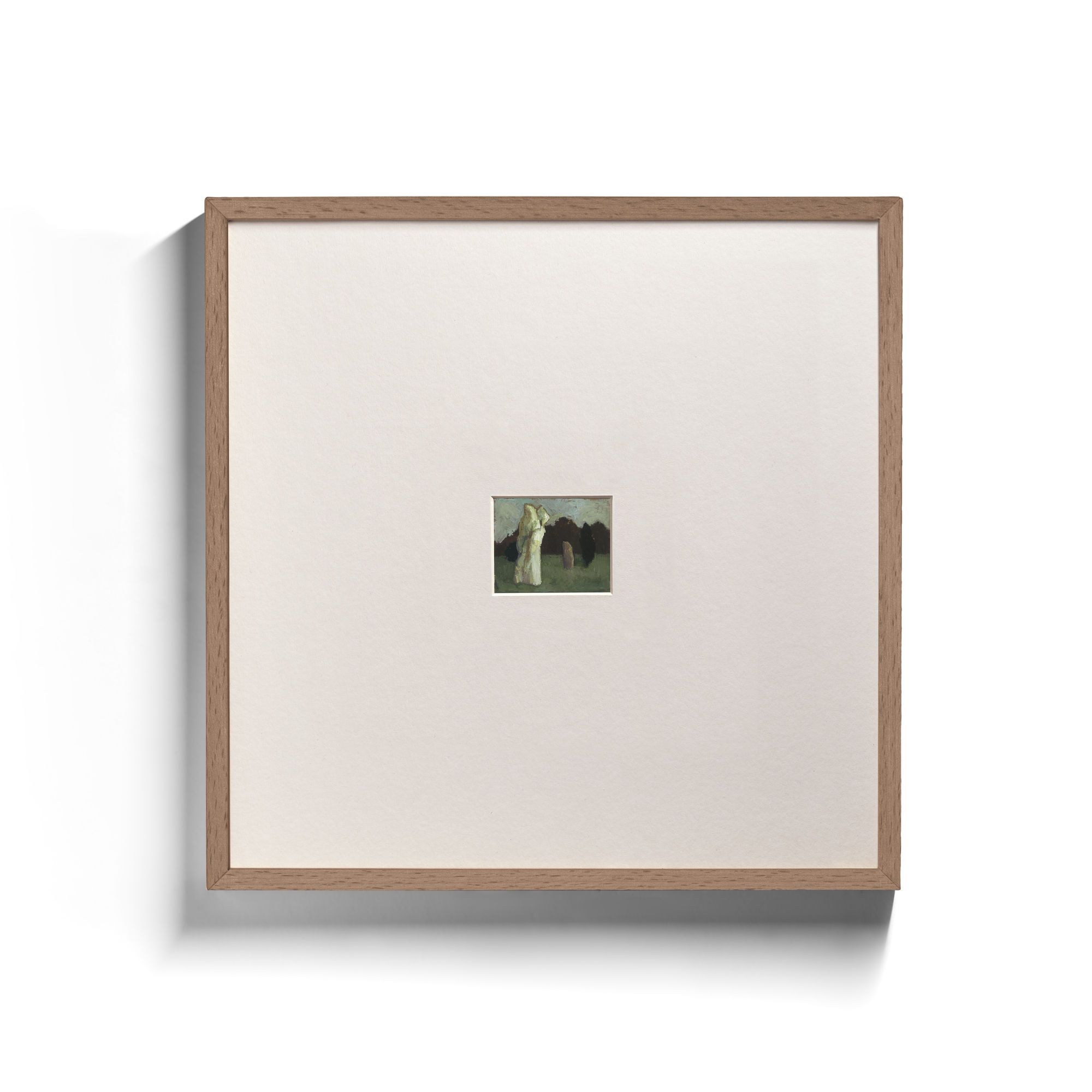 Tansu Köse, Ice Flower, Oil on Paper, 25 x 25 cm (framed)