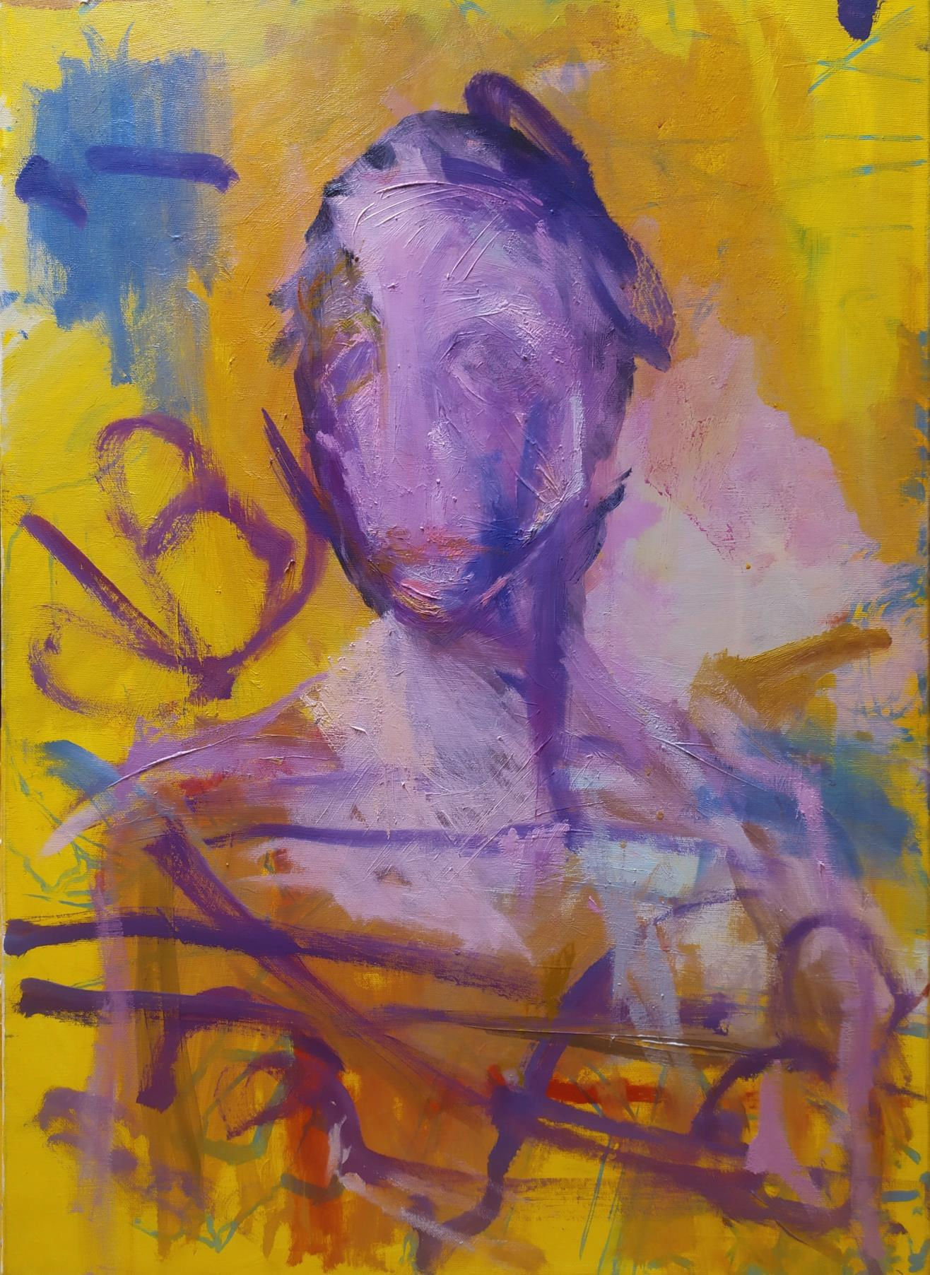 Damla Çil, Self-Portrait, 2020, Oil on Canvas, 50 x 70 cm