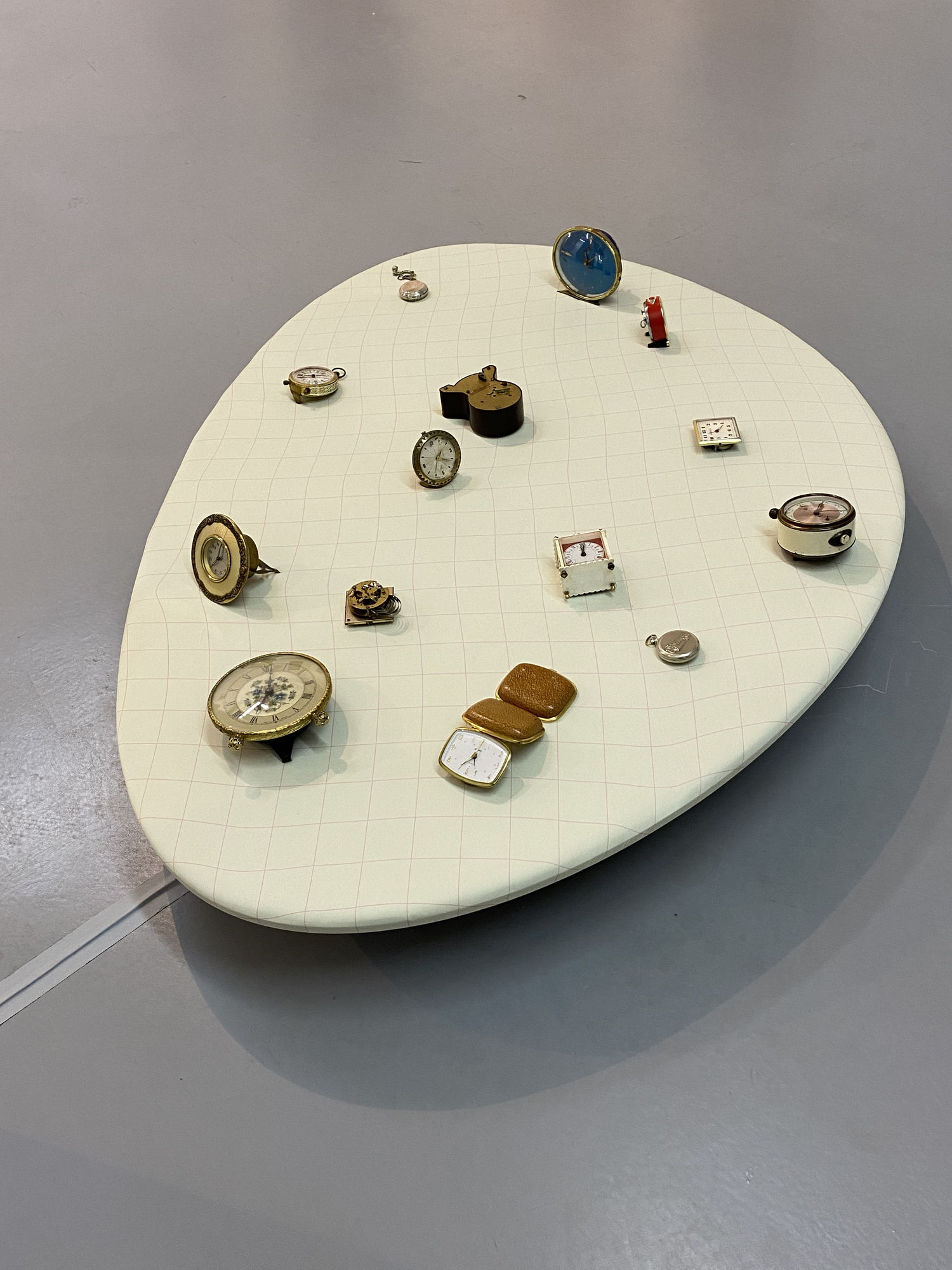 Nancy Atakan Clocks 2022 Mixed media 72 x 57 x 16 cm