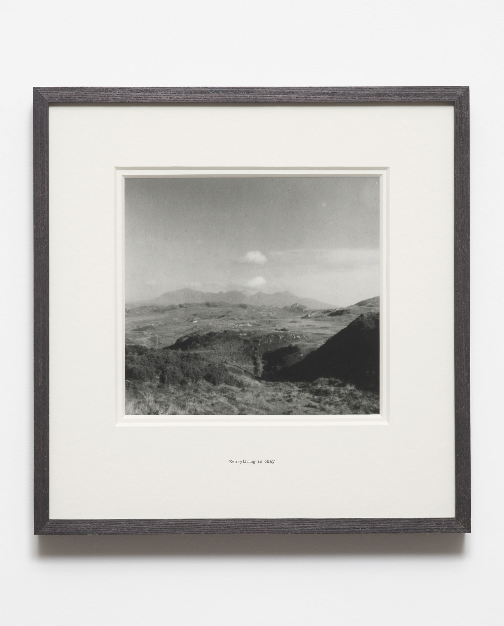 EVERYTHING IS OKAY 2015 Lambda Print on Fibre paper Image printed from found contact sheet with typed text