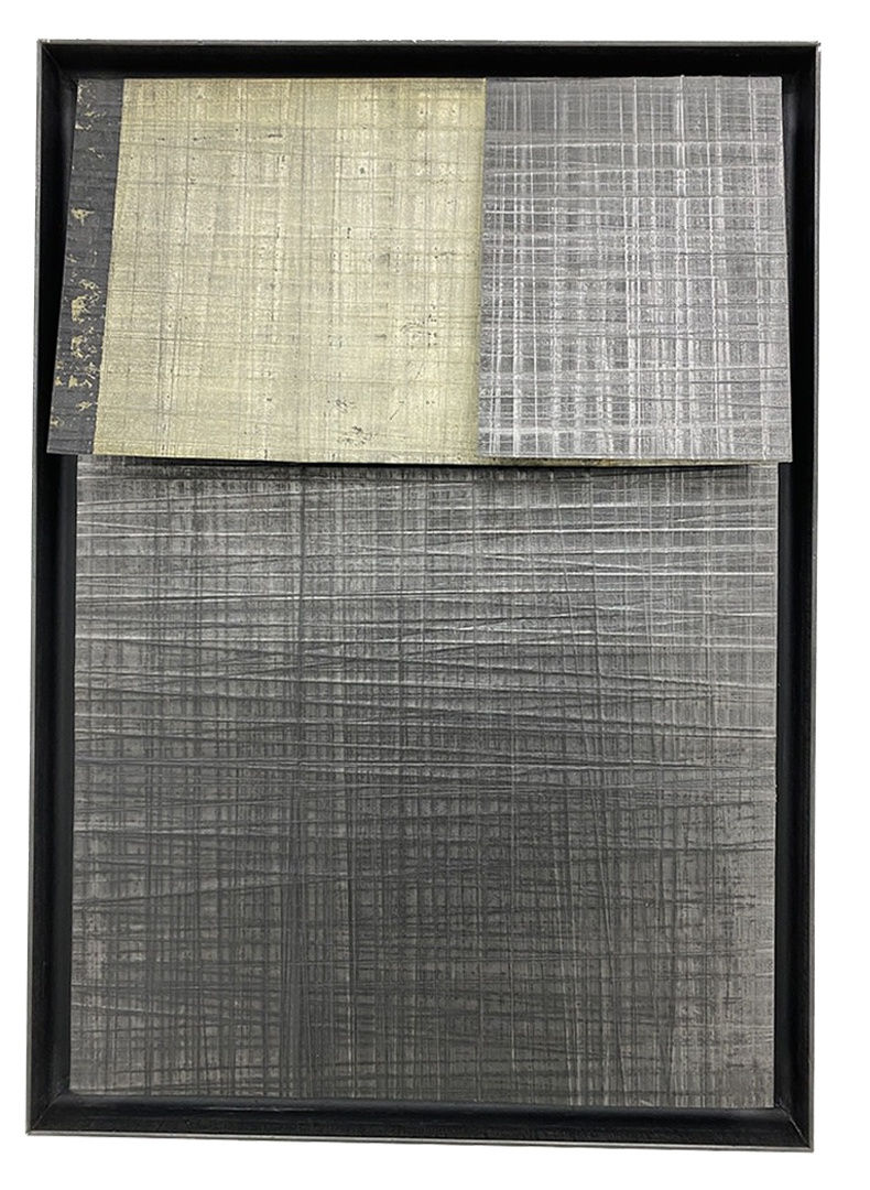 Untitled 2018 Oil and graphite on paper (steel framed) 54 x 39cm